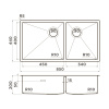 Мойка кухонная Omoikiri TAKI 85-2-LB-U/IF SIDE LG 4997038, светлое золото