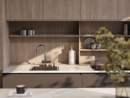 Смеситель для кухни Omoikiri Yamada-LG, 4994479, светлое золото