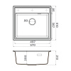Мойка кухонная Omoikiri DAISEN 57-BL 4997308, черный