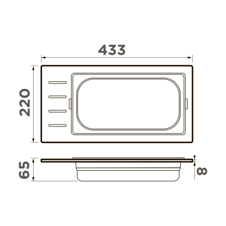 Контейнер Omoikiri DC-01-1 IN, 4999073, нержавеющая сталь
