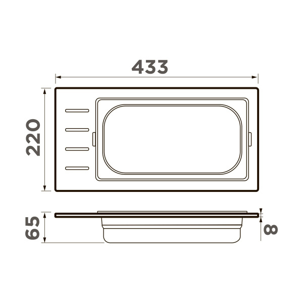 Контейнер Omoikiri DC-01-1 IN, 4999073, нержавеющая сталь
