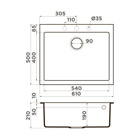 Мойка кухонная Omoikiri BOSEN 61A GR 4993825, Leningrad grey
