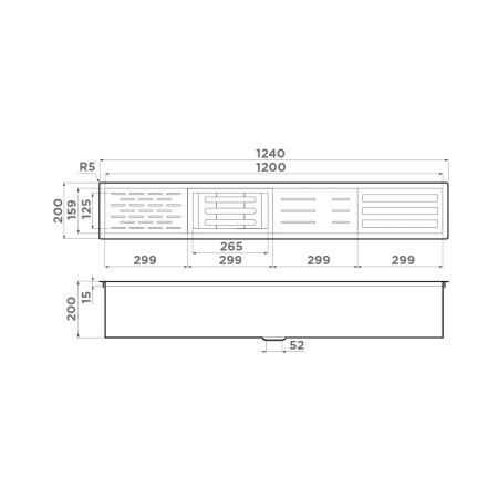 Встраиваемая сушка для посуды Omoikiri DRY-01 GM 4999107, вороненая сталь