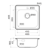 Мойка кухонная Omoikiri NOTORO 48-SI MATT 4997437, silver matt