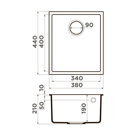 Мойка кухонная Omoikiri BOSEN 38-U PL 4993230, платина