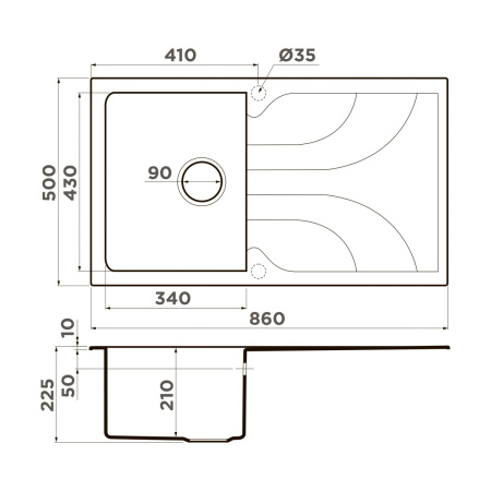 Мойка кухонная Omoikiri YASUGATA 86-WH 4993871, белый